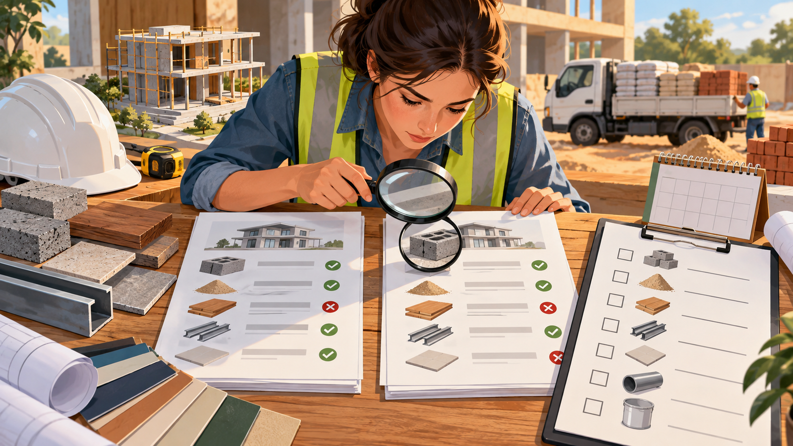 Ilustração editorial sobre Checklist antes de aceitar a proposta mais barata