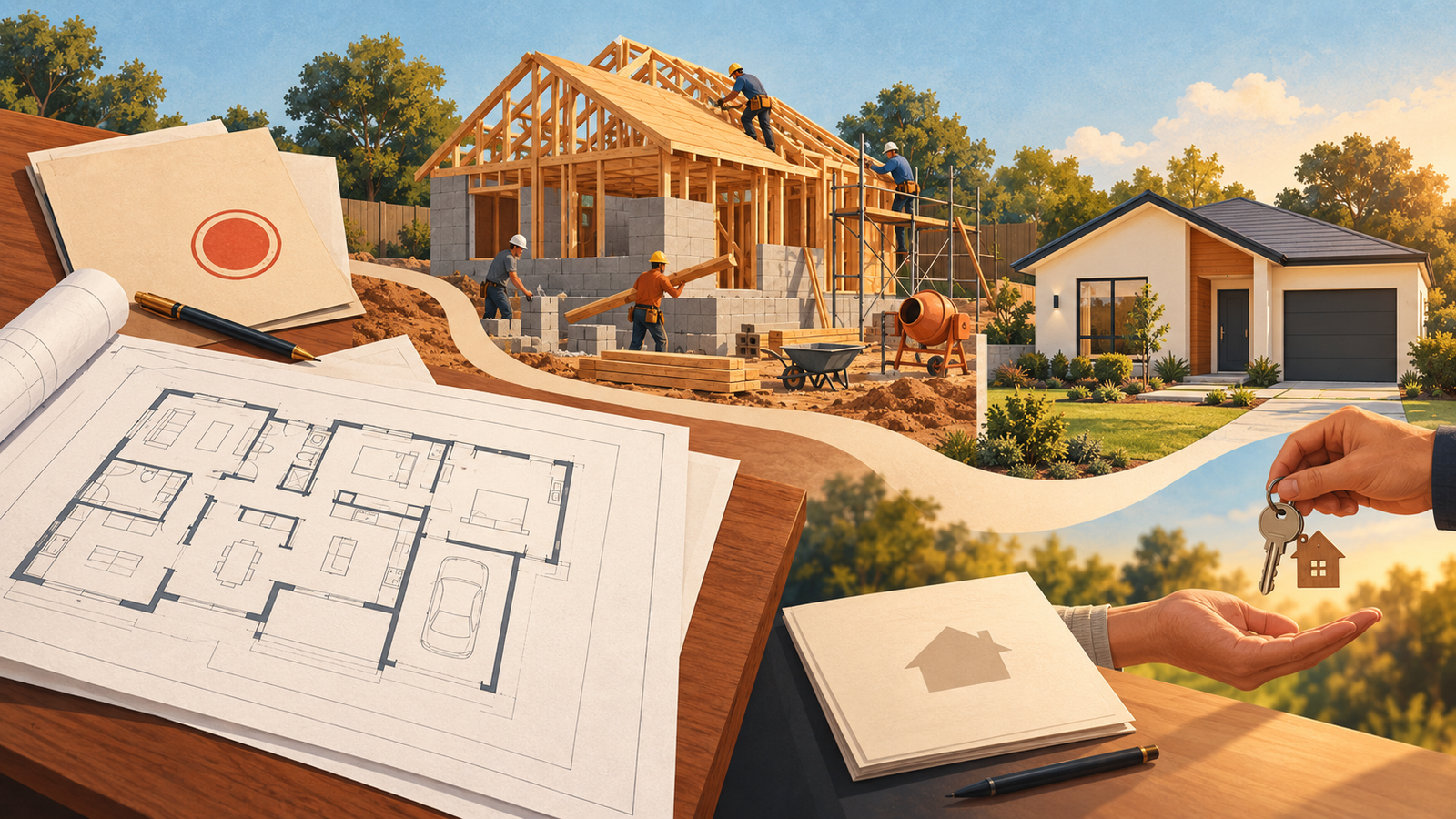Ilustração editorial sobre Quanto tempo leva para construir uma casa