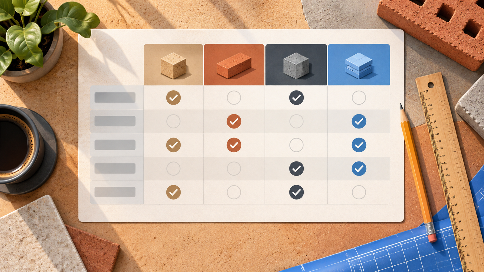 Tabela visual para comparar etapas, materiais, prazo e pagamento de propostas de obra