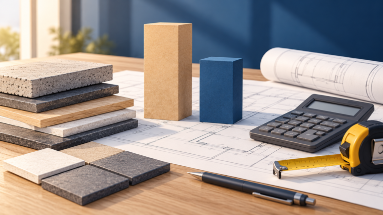 Material ou mão de obra representados em comparação visual de custos de construção.
